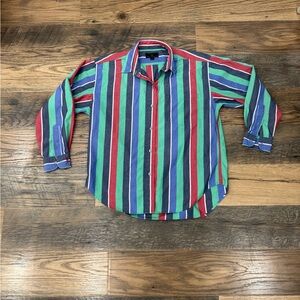 Vintage Abercrombie and Fitch Striped Multicolor Men's button down shirt